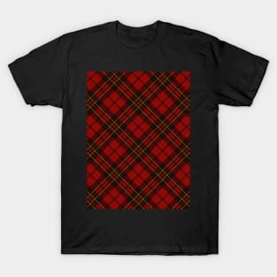 Red tartan plaid winter Christmas pattern T-Shirt